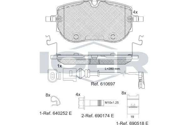 Brake Pad Set, disc brake 182394