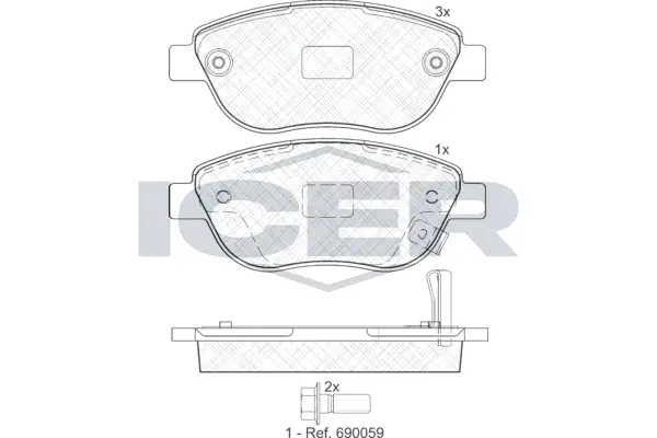 Brake Pad Set, disc brake 181809