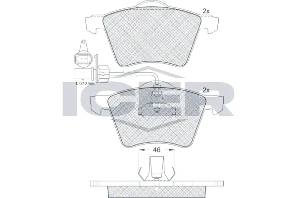 Brake Pad Set, disc brake 141350