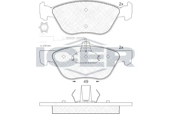 Brake Pad Set, disc brake 181283
