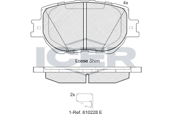 Brake Pad Set, disc brake 182200