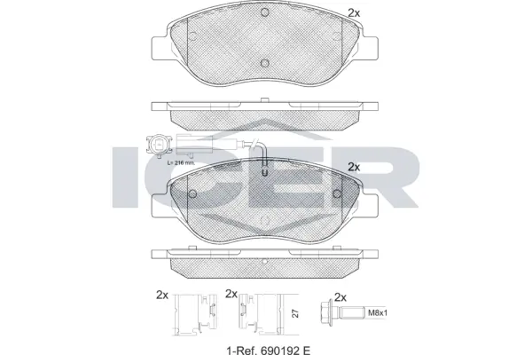 Brake Pad Set, disc brake 181445-071
