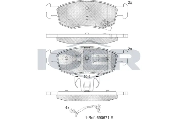 Brake Pad Set, disc brake 182422