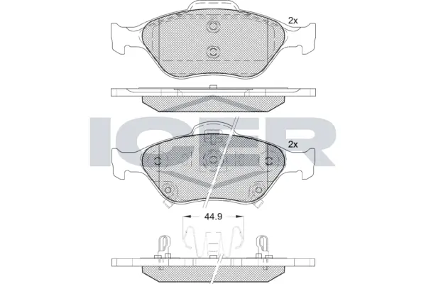 Brake Pad Set, disc brake 181877