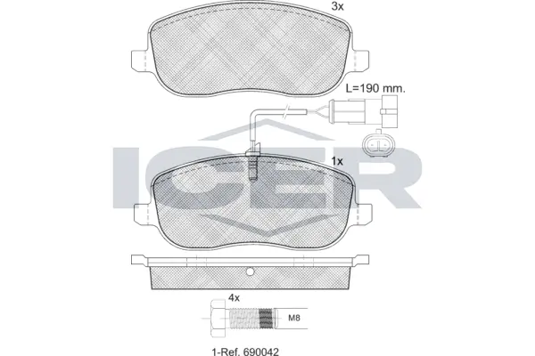 Brake Pad Set, disc brake 181732-700