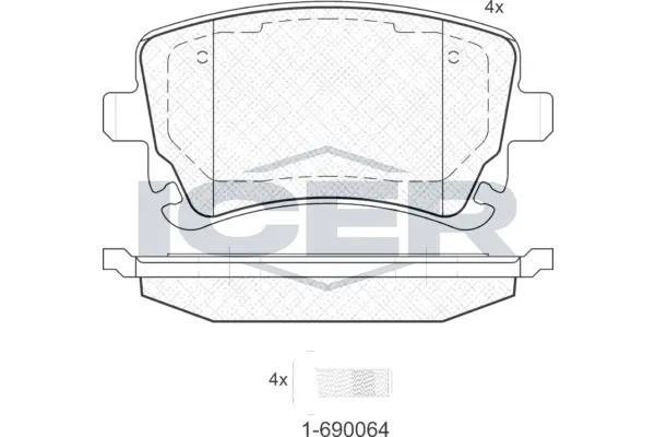 Brake Pad Set, disc brake 181674-204