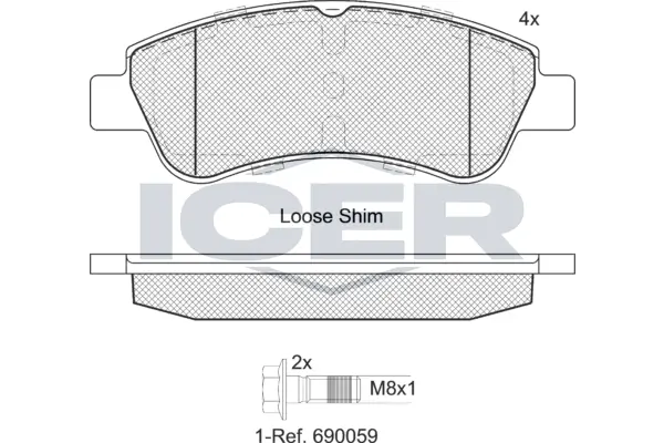 Brake Pad Set, disc brake 181388-402