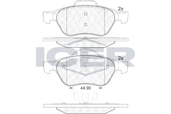 Brake Pad Set, disc brake 181860