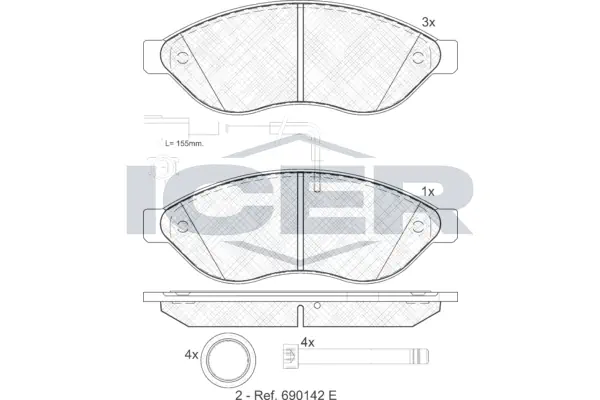 Brake Pad Set, disc brake 141803