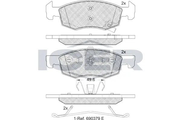 Brake Pad Set, disc brake 182223