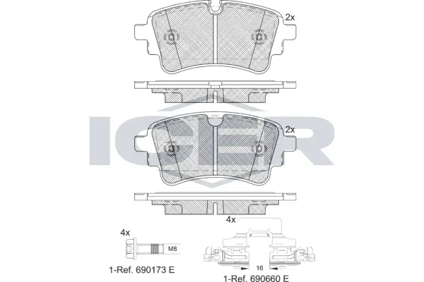 Brake Pad Set, disc brake 182256-208