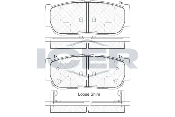 Brake Pad Set, disc brake 182151