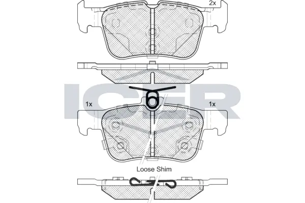 Brake Pad Set, disc brake 182198-203