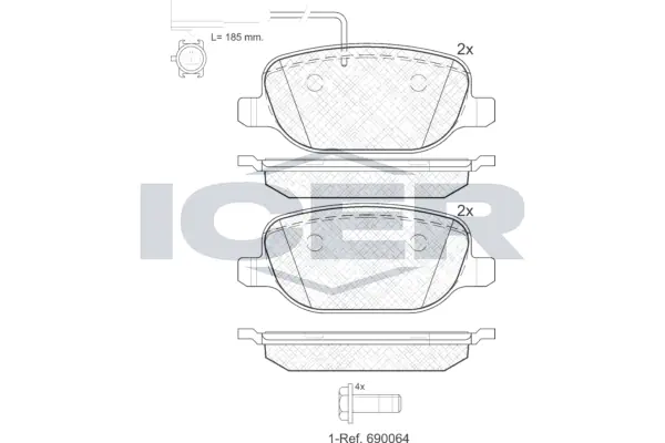 Brake Pad Set, disc brake 181996