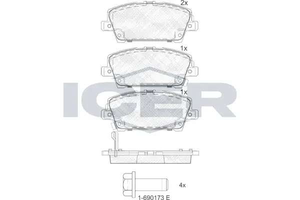 Brake Pad Set, disc brake 181773