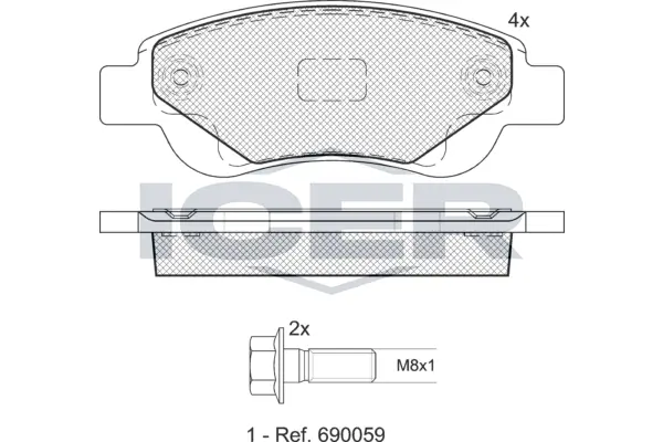 Brake Pad Set, disc brake 181702-701