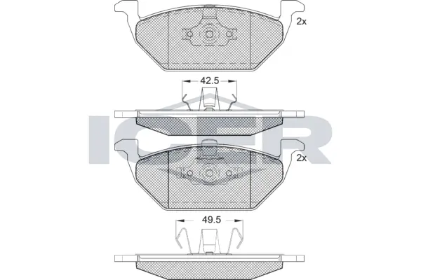 Brake Pad Set, disc brake 181338