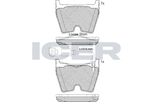 Brake Pad Set, disc brake 182113-203