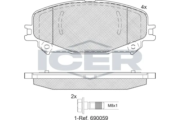 Brake Pad Set, disc brake 182304