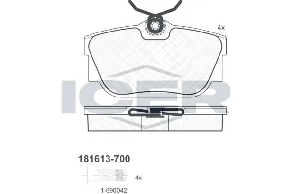 Brake Pad Set, disc brake 181613-700