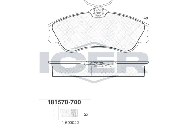 Brake Pad Set, disc brake 181570-700