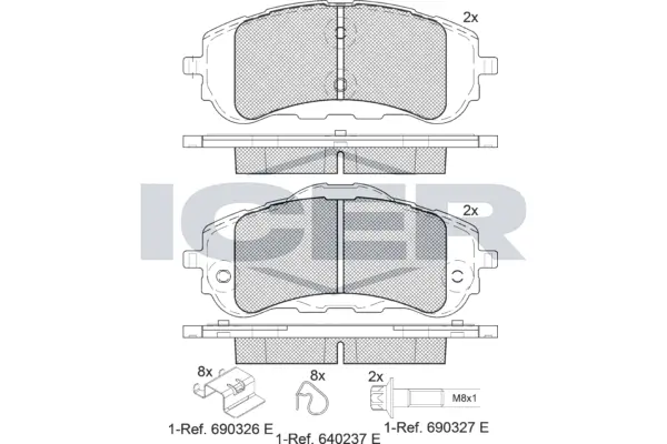 Brake Pad Set, disc brake 182160