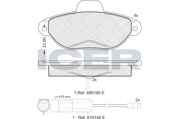 Brake Pad Set, disc brake 180953