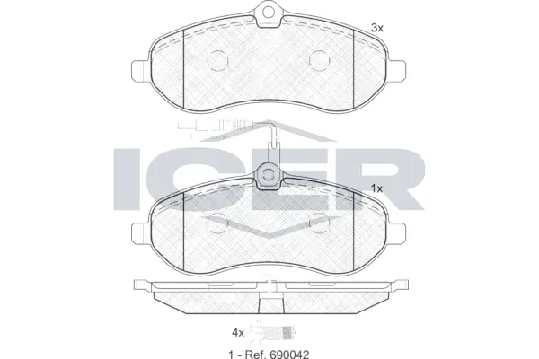 Brake Pad Set, disc brake 141802