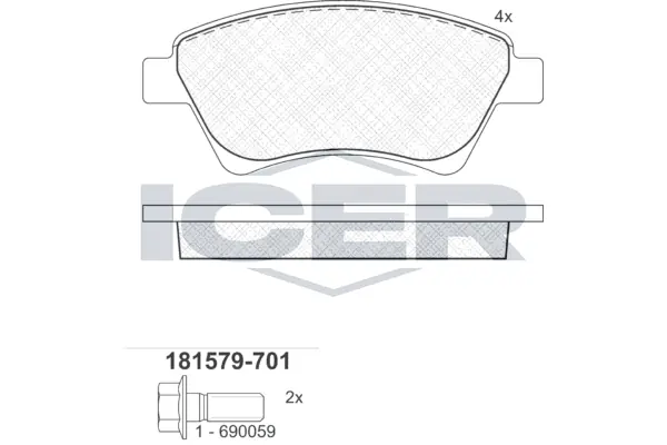 Brake Pad Set, disc brake 181579-701