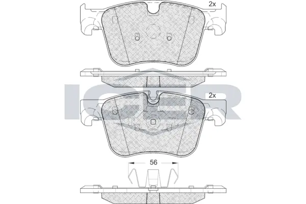 Brake Pad Set, disc brake 182166