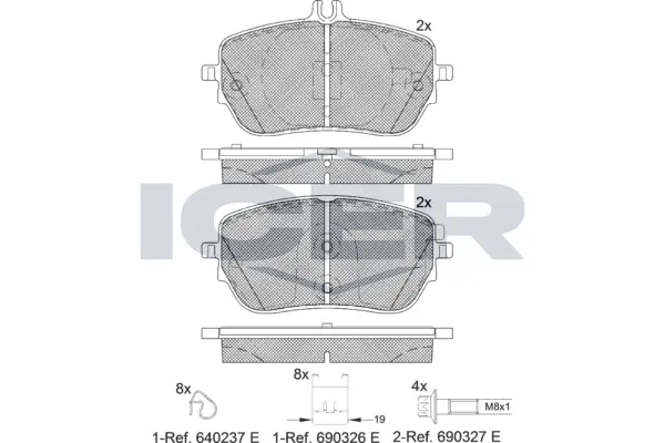 Brake Pad Set, disc brake 182337