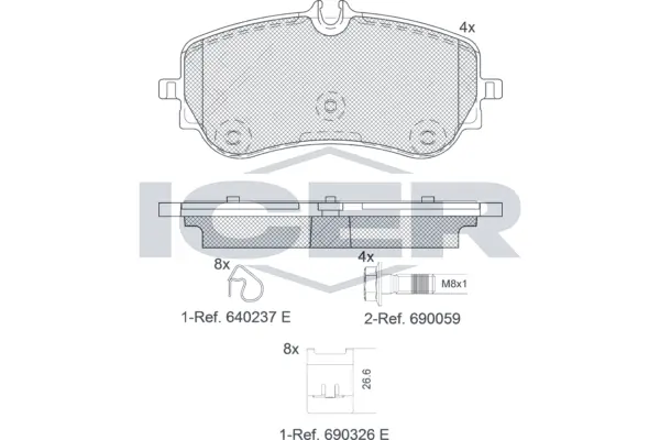 Brake Pad Set, disc brake 142301