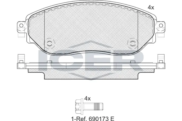 Brake Pad Set, disc brake 142219