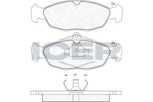 Brake Pad Set, disc brake 180858