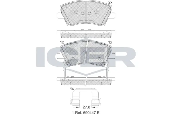Brake Pad Set, disc brake 182314