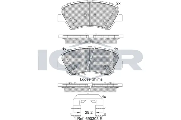 Brake Pad Set, disc brake 182029