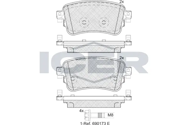 Brake Pad Set, disc brake 182294