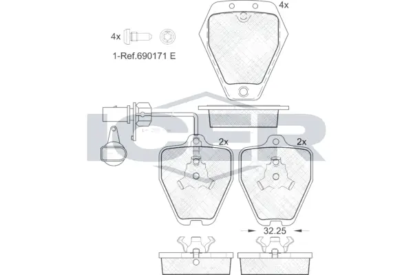 Brake Pad Set, disc brake 181694