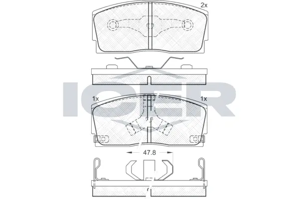 Brake Pad Set, disc brake 180951