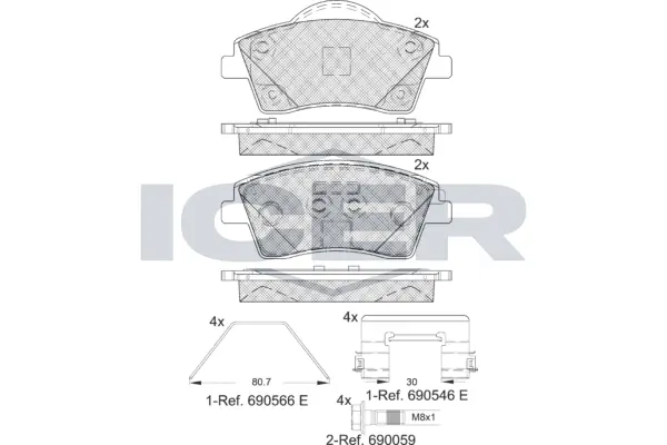 Brake Pad Set, disc brake 182329