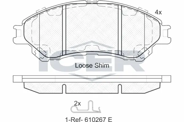 Brake Pad Set, disc brake 182175