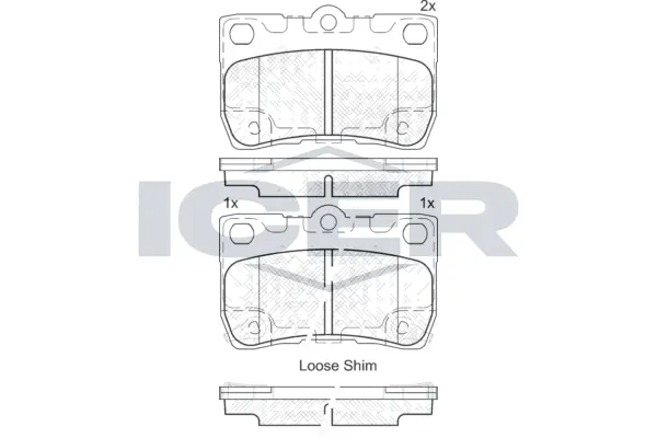 Brake Pad Set, disc brake 182060