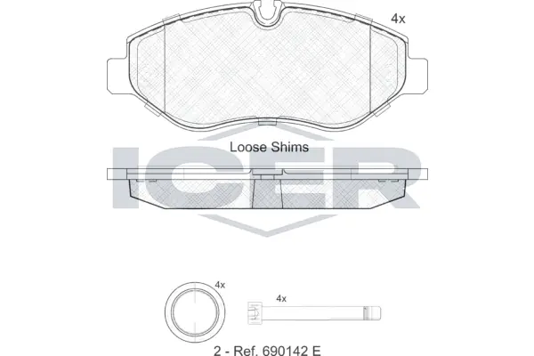 Brake Pad Set, disc brake 141786