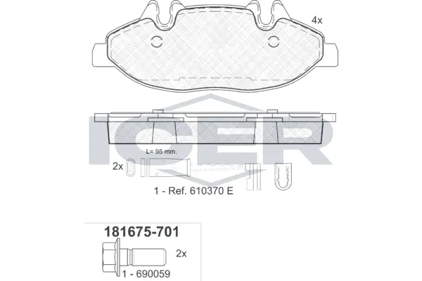 Brake Pad Set, disc brake 181675-701