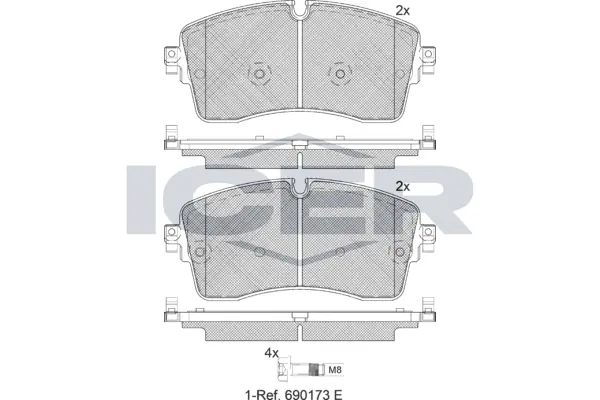 Brake Pad Set, disc brake 182335