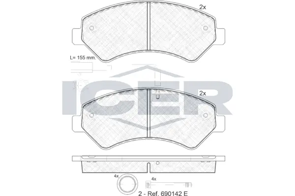 Brake Pad Set, disc brake 141836-203