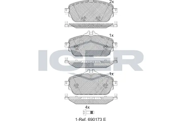Brake Pad Set, disc brake 182212