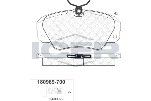 Brake Pad Set, disc brake 180989-700