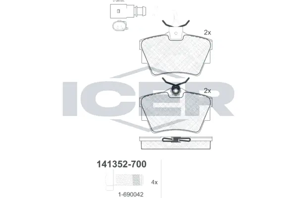 Brake Pad Set, disc brake 141352-700
