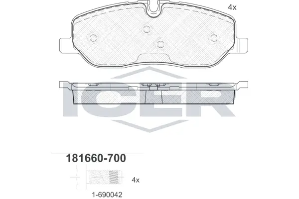 Brake Pad Set, disc brake 181660-700